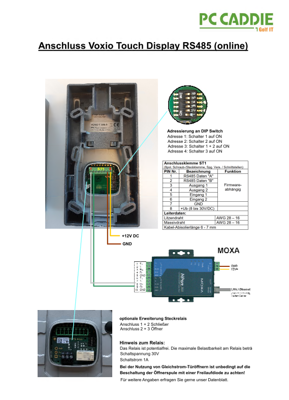 Anschlussplan online Voxio Touch Display