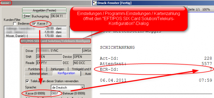 Kassennummer/ECR-ID